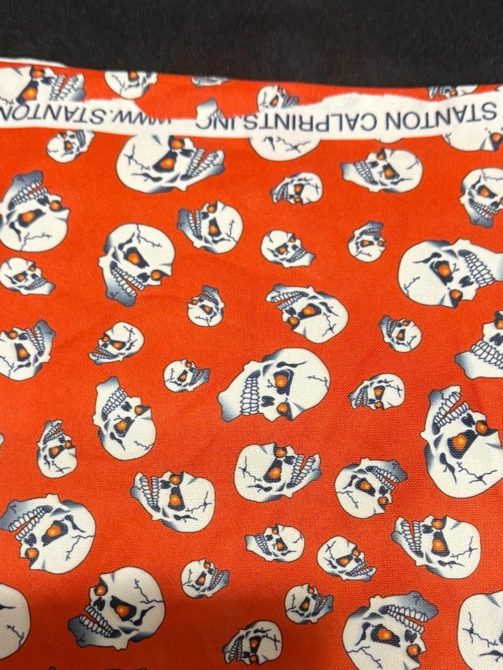 Skull fabric by the yard